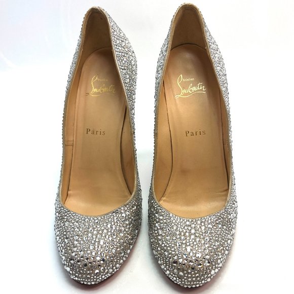 🌷❤️🔥FINAL SALE 🔥 NO OFFERS🌷Christian Louboutin Lady Lynch Swarovski 38.5 - Picture 3 of 9